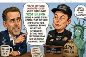 Hunter Biden Explodes at Elon Musk Over Immigration as Billionaire Border Debate Turns Into America’s Latest Political Circus