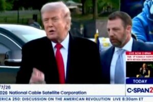 Hot Mic Outburst — Trump’s Temper Explodes — Appeared To Have Called Rachel Scott A “B-Word”