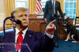 Trump Questions Biden’s Dog Behaviour in Heated Remarks