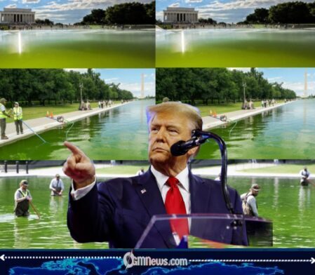 Donald Trump Says Six Arrested Over Reflecting Pool “Vandalism”