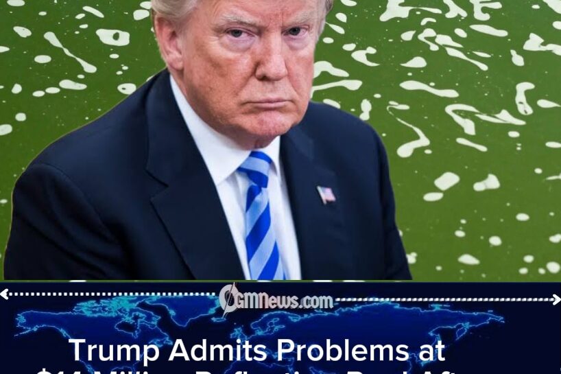 Trump Admits Problems at $14 Million Reflecting Pool After Algae and Peeling Paint Appear