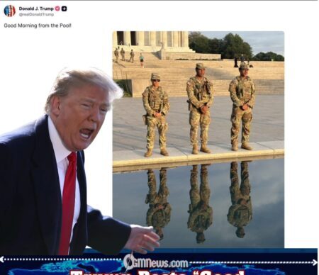 Reflecting Pool Sits Behind New Fencing As Trump Posts “Good Morning From the Pool!”
