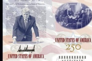 TRUMP PASSPORT TURNS AMERICA’S 250TH BIRTHDAY INTO A BATTLE OVER PATRIOTISM AND PERSONAL BRANDING