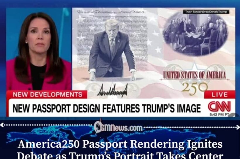 Trump Unveils America250 Passport Rendering Featuring His Image