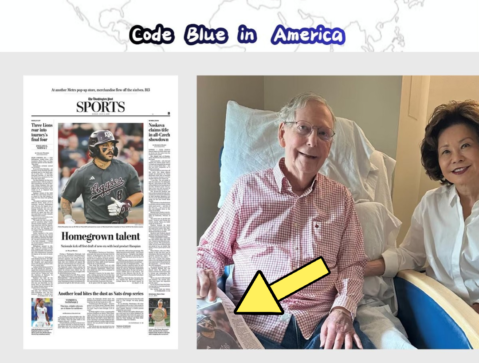 A Newspaper Sen. Mitch McConnell Held Up Wasn't Enough—The Internet Put Him on Trial Anyway