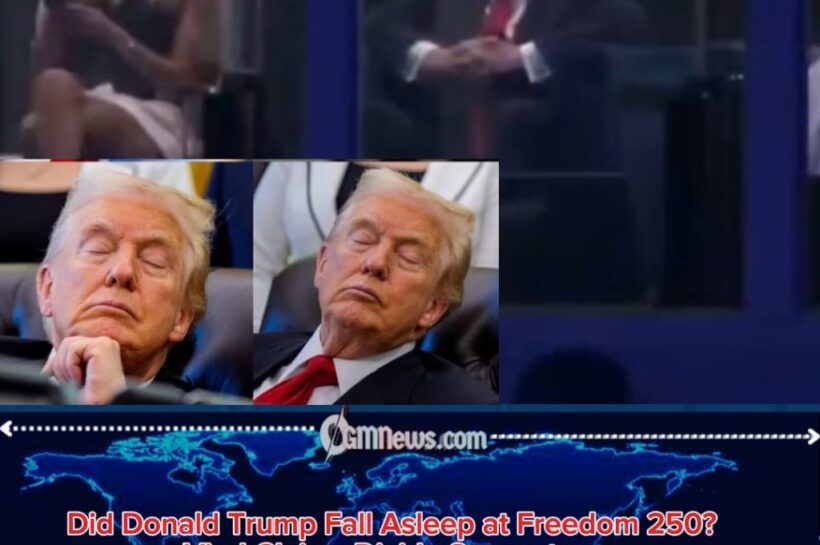 Donald Trump Accused by Critics of Dozing Off During Freedom 250 Celebration