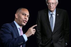 HAKEEM JEFFRIES: DEMOCRATIC LEADER CONFRONTED BERNIE SANDERS OVER PRIMARY ENDORSEMENTS AS PARTY TENSIONS SURFACE