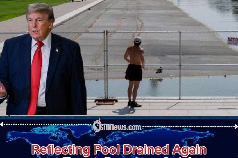 Trump’s Reflecting Pool Mystery: The Famous Water Landmark Takes Another “Dry Run” Before Grand Return