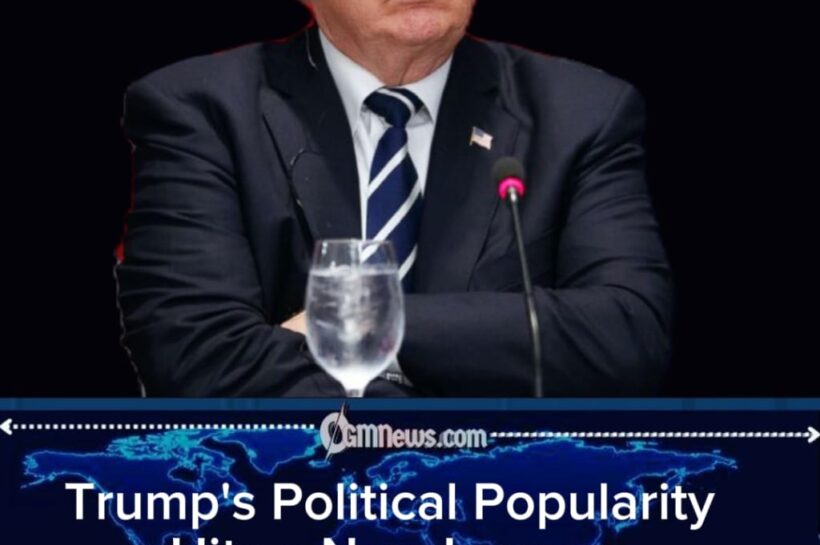 Donald Trump's Net Approval Plunges to -21 as America's Political Mood Turns Increasingly Sour
