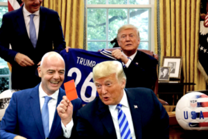 UEFA Shows FIFA's Infantino the Red Card as Another Man Falls Off the Ladder After Cozying Up to Trump