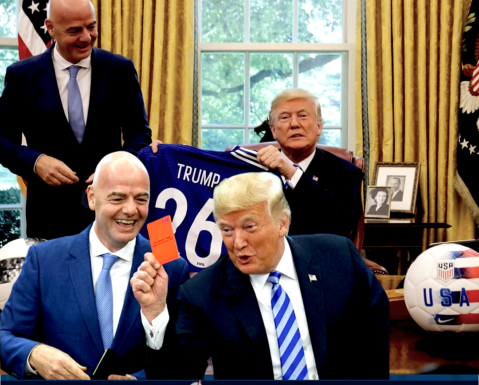 UEFA Shows FIFA's Infantino the Red Card as Another Man Falls Off the Ladder After Cozying Up to Trump