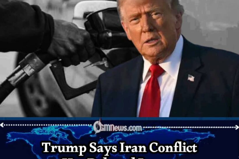 OIL PRICES: TRUMP SAYS IRAN CONFLICT INTERRUPTED FALLING GAS PRICES AS HE PREDICTS FURTHER DECLINES