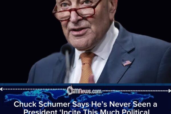 I’ve Never Seen a President Sink to This Level’: Chuck Schumer Sounds Alarm After Trump Remarks