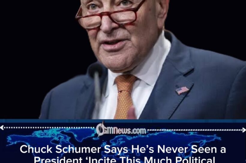 I’ve Never Seen a President Sink to This Level’: Chuck Schumer Sounds Alarm After Trump Remarks