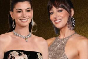 Dakota Johnson and Anne Hathaway Keep Friendship ‘Bumpin’ Along’ as Verity Premiere Turns NYC Into Their Personal Friendship Headquarters
