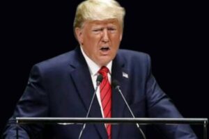 Trump Says Everyone Stands Up Now as He Declares America “Respected Like Never Before”