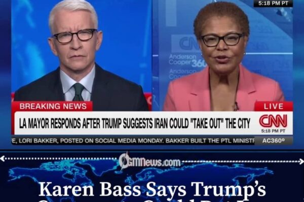 Karen Bass Says She Was Horrified by Trump’s Iran Remarks About Los Angeles