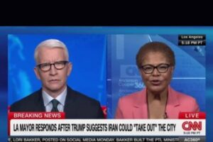 Karen Bass Says She Was Horrified by Trump’s Iran Remarks About Los Angeles