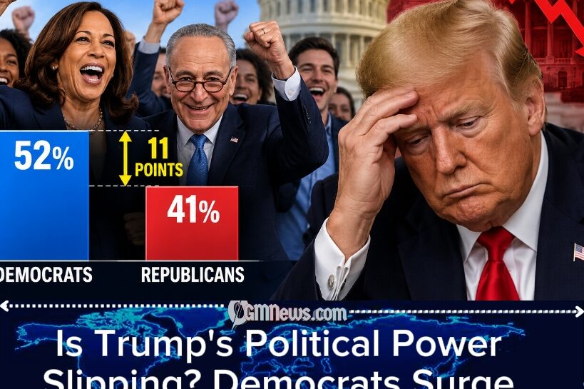 Democrats Open 11-Point Lead as Trump’s Approval Rating Falls to 36%, Raising Midterm Alarm Bells