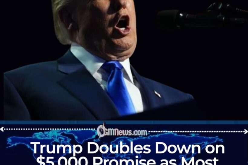 Donald Trump Doubles Down on $5,000 Check Promise as Only 22% of Voters Expect Him to Deliver