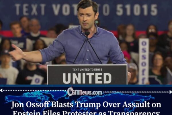 Jon Ossoff Criticises Trump Administration Over Epstein Files Controversy