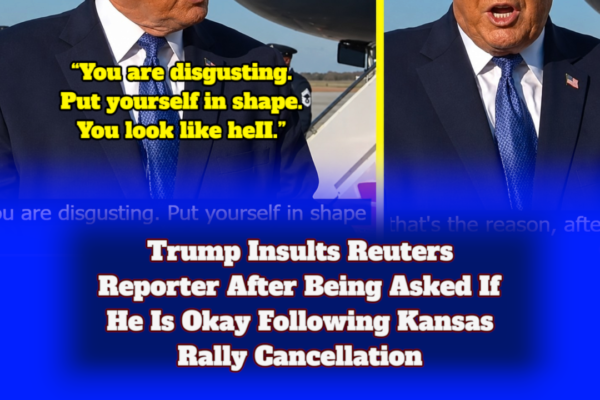 Trump Explodes at Reuters Reporter Over Kansas Rally Cancellation, Resorts to Personal Insults Instead of Answering Health Questions