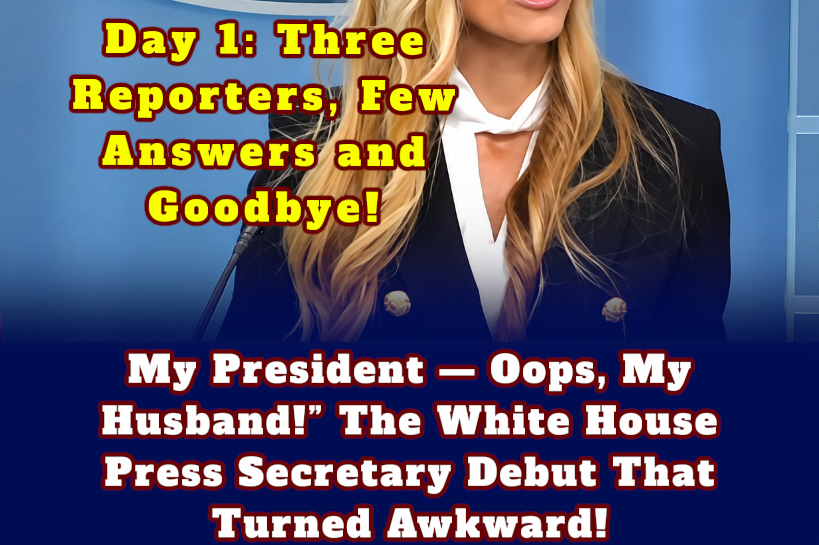 “My President — Oops, My Husband!” Katie Zacharia, The New White House Press Secretary Debut That Turned Awkward!