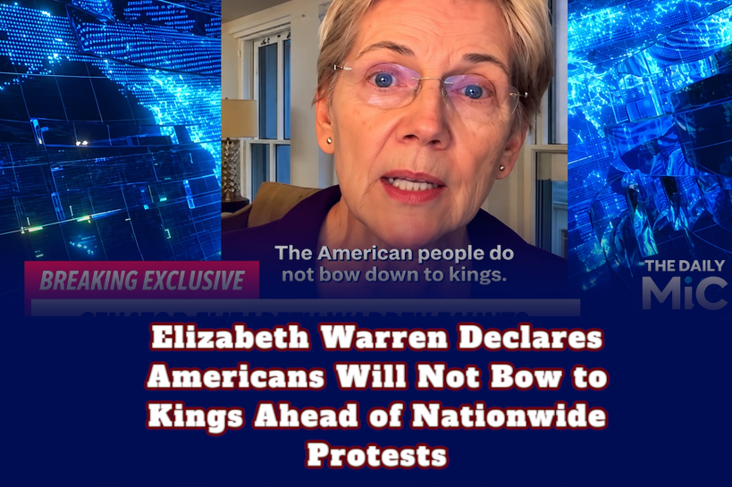 No Kings — No Crowns — No Blind Loyalty: Millions Prepare to Challenge Trump as Elizabeth Warren Delivers a Defiant Message