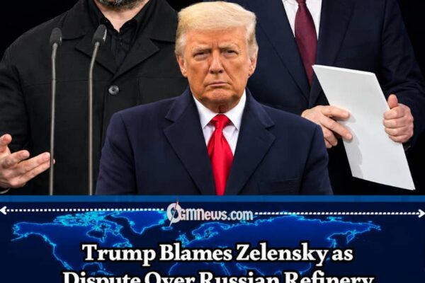 Trump Blames Zelensky for Ukraine’s Destruction as Russian Refinery Strikes Spark Fresh U.S.–Ukraine Tensions